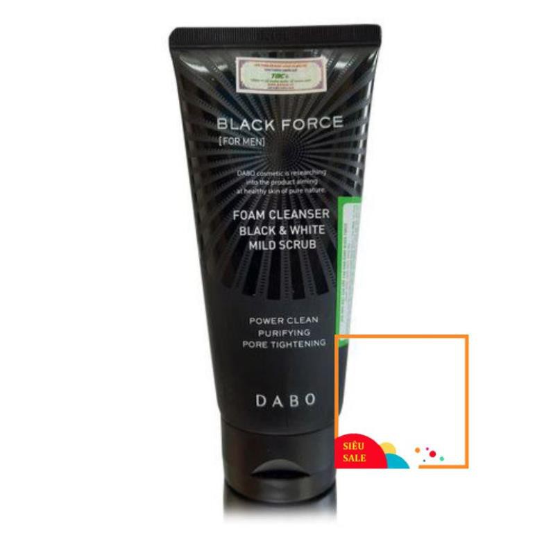 [ Chính Hãng ] Sữa Rửa Mặt Nam Than Hoạt Tính Black Force Dabo Hàn Quốc (120ml)