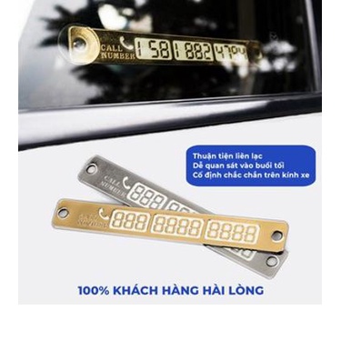 Thanh dán số điện thoại trên ô tô có phản quang gắn kính ô tô khi đỗ xe
