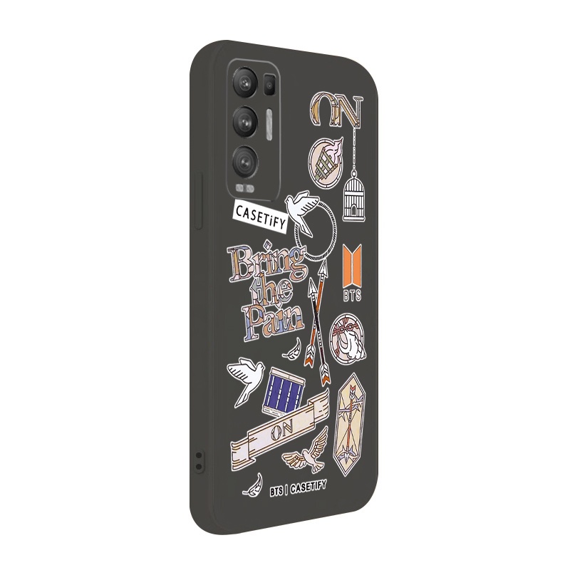 Ốp Điện Thoại Viền Vuông In Hình Chim Cho OPPO A17 A17K Reno7 Reno8 4G Reno6 Z 5G Reno 5 Pro 4 3 Reno2 Z F A95 5G A76 A96 A57 A77