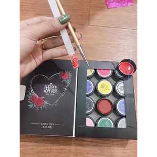 Set gel vẽ móng 12 màu đặc dễ vẽ