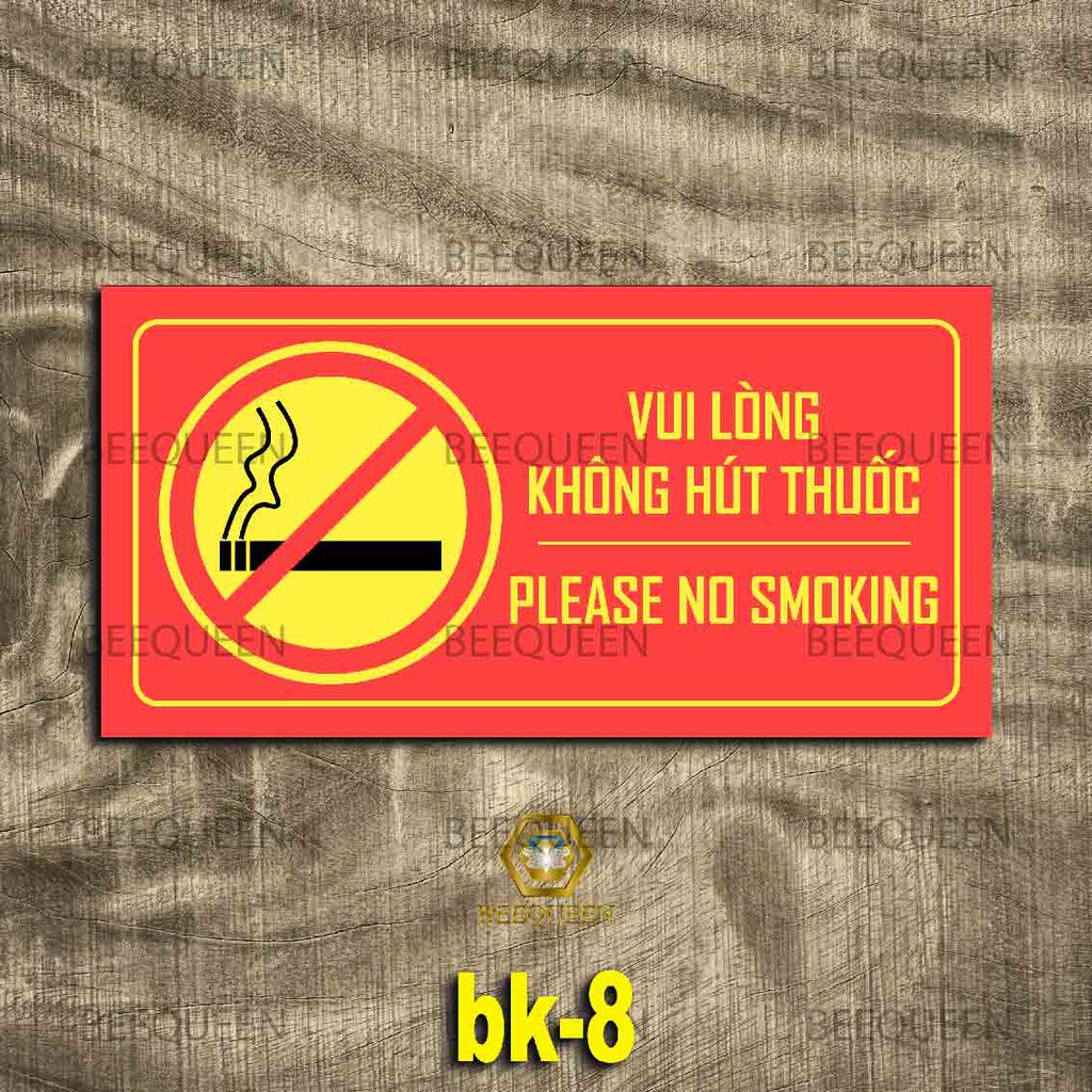 Biển Cấm Hút Thuốc Treo Tường - Biển Báo No Smorking Treo Tường