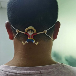 Móc khẩu trang hai đầu tránh đau tai hình nhân vật Luffy One Piece tiện dụng