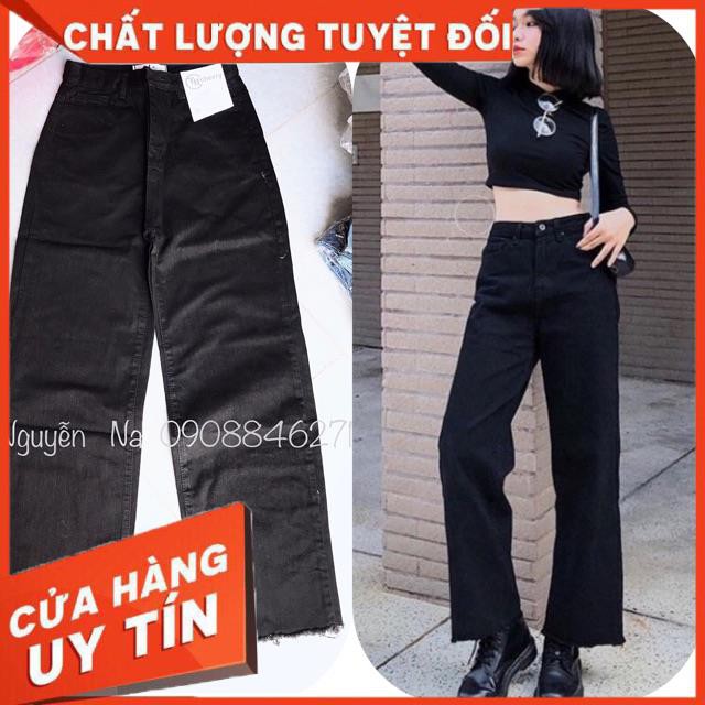 Quần JEANS ỐNG RỘNG ĐEN- [hình thật Chính Chủ | BigBuy360 - bigbuy360.vn