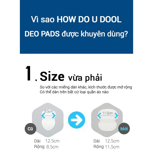 [SALE RẺ VÔ ĐỊCH] Miếng dán thấm hút vùng nách How Do U Dool Deo Pads (1 hộp -14 miếng) - The Beauty Guide