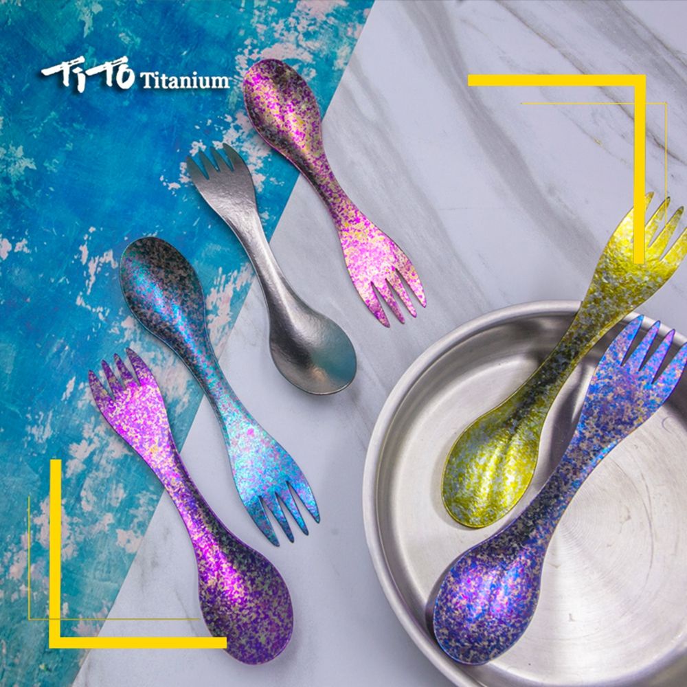 Muỗng Nĩa 9 Kiểu Bằng Titan Chất Lượng Cao Gọn Nhẹ Chất Lượng Cao Cho Hoạt Động Ngoài Trời