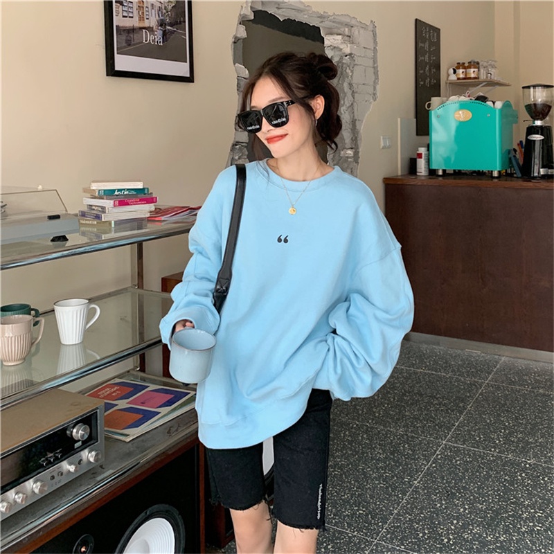 Áo Khoác Hoodie Mỏng Dáng Rộng Kiểu Hàn Quốc Thời Trang Xuân Thu Cho Nữ