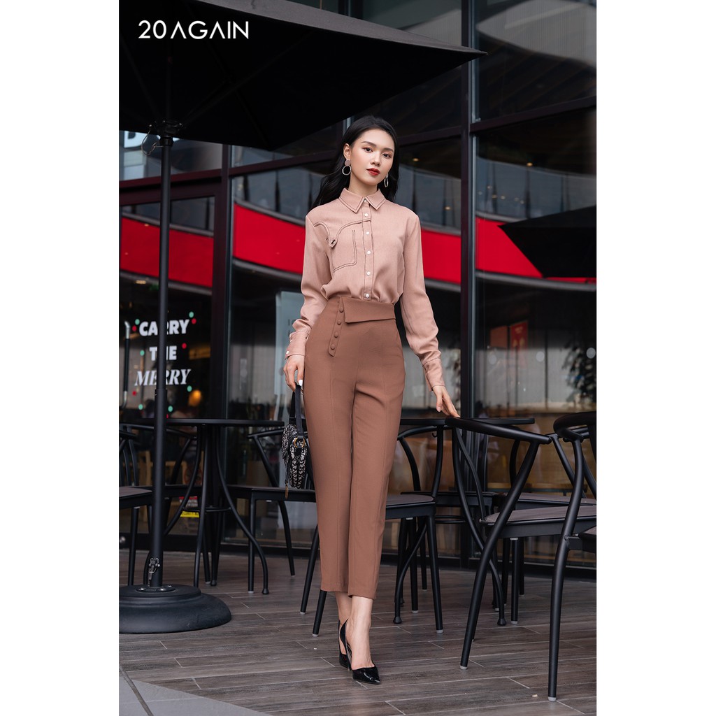 Quần dài baggy đính cúc thân trước QAA0885 20again | BigBuy360 - bigbuy360.vn