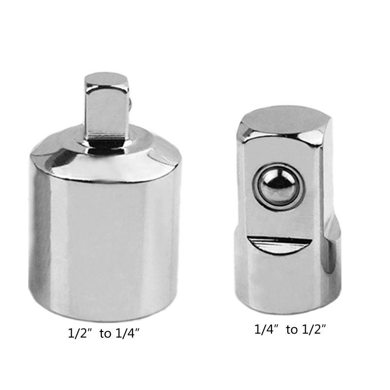 Bộ 2 Đầu Chuyển Đổi Ổ Cắm Thép Từ 1 / 2 &quot;Sang 1 / 4&quot; 1 / 4 &quot;Sang 1 / 2&quot;