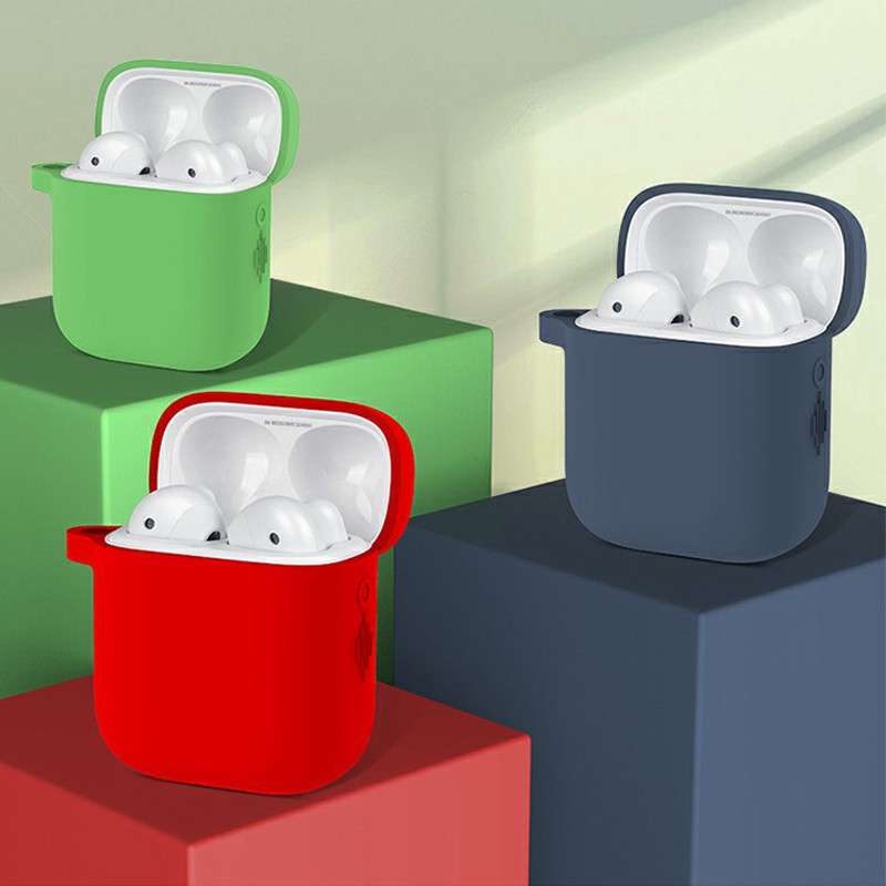 Vỏ hộp đựng tai nghe không dây silicone kèm móc chống mất cho OPPO Enco Free | BigBuy360 - bigbuy360.vn