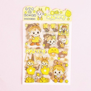 Sticker 4 tấm cô gái dễ thương