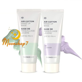 Kem lót kiềm dầu và hiệu chỉnh tông da The Face Shop Air Cotton Makeup Base SPF30 PA++ TFS 40ml