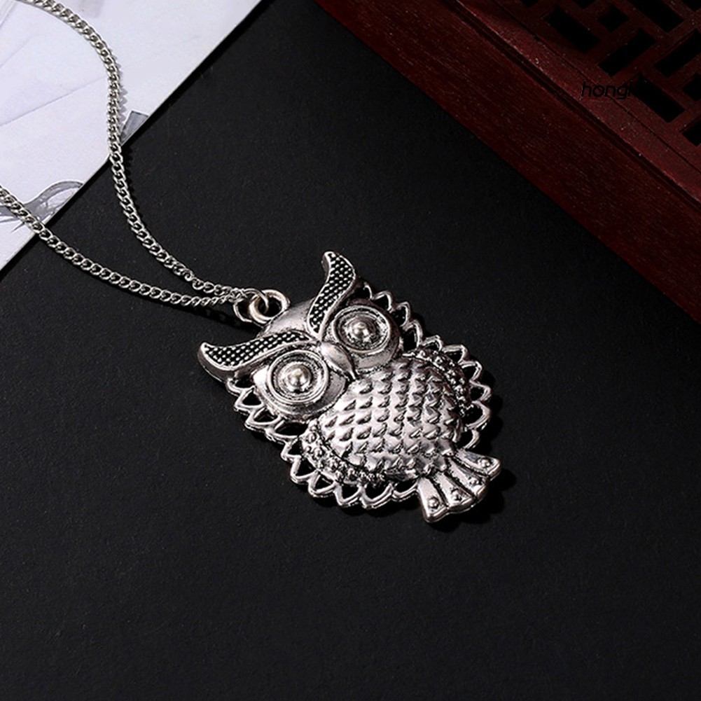 vòng cổ Hợp Kim Mặt Hình Cú Mèo Đính Đá Thời Trang Cho Nữ