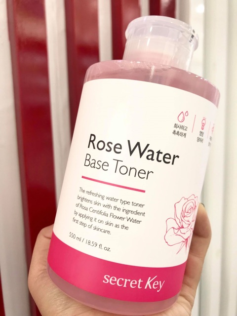 Nước hoa hồng Secret Key Rose Water Base Toner 550ml