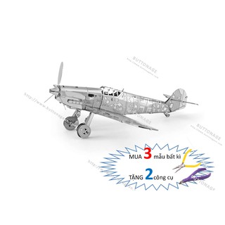 Mô Hình Lắp Ghép kim Loại 3D Máy Bay Tiêm Kích Messerschmitt Bf 109
