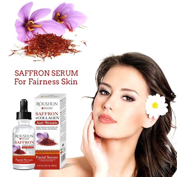 [NEW] Serum Saffron ROUSHUN 30ml cho mọi loại da, giảm thâm, dưỡng trắng, tăng đàn hồi da, se khít lỗ chân lông