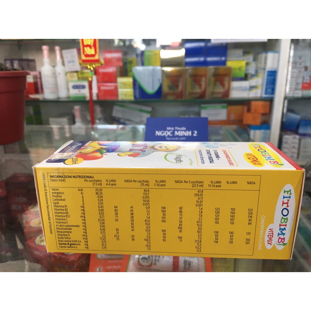 ✅ [Chính Hãng] Fitobimbi Vitemix Fitobimbi Vitemix Junior (Vitemix Bimbi) - Bổ sung vitamin và khoáng chất cho trẻ (Chai