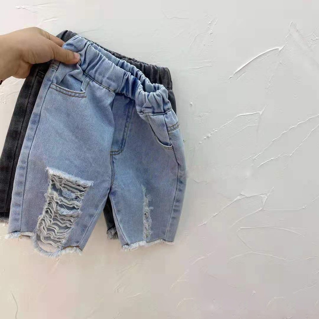 [Q128] Quần short jean rách ống sz 80-120