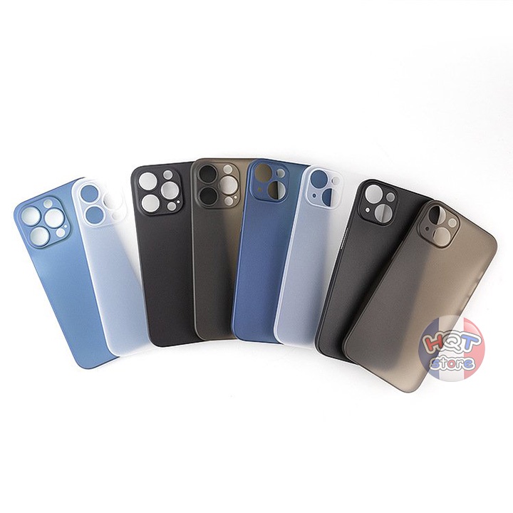 Ốp lưng nhám siêu mỏng Ultra Slim 0.4mm cho IP 13 Pro Max / 13 Pro / 13 / 13 Mini chống bám vân tay