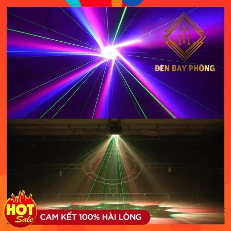 Đèn Moving 6 Mắt Có Laser Xoay 360 Độ Dùng Cho Sân Khấu, Bar, Karaoke