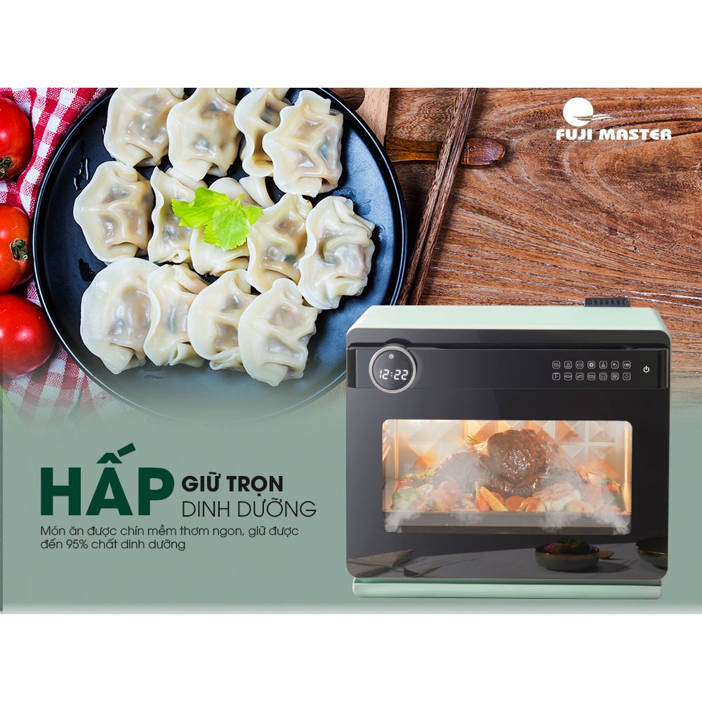 Nồi chiên không dầu hơi nước Fuji Master FJM-2422 dung tích 20L chiên hấp không dầu đa năng