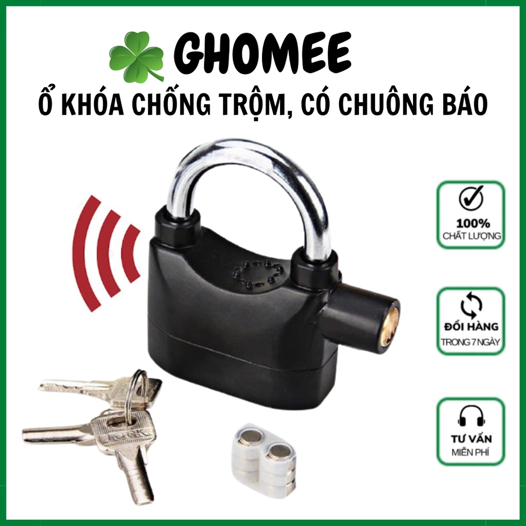 Ổ KHOÁ CHỐNG TRỘM XE MÁY CÓ CHUÔNG BÁO ĐỘNG AN TOÀN