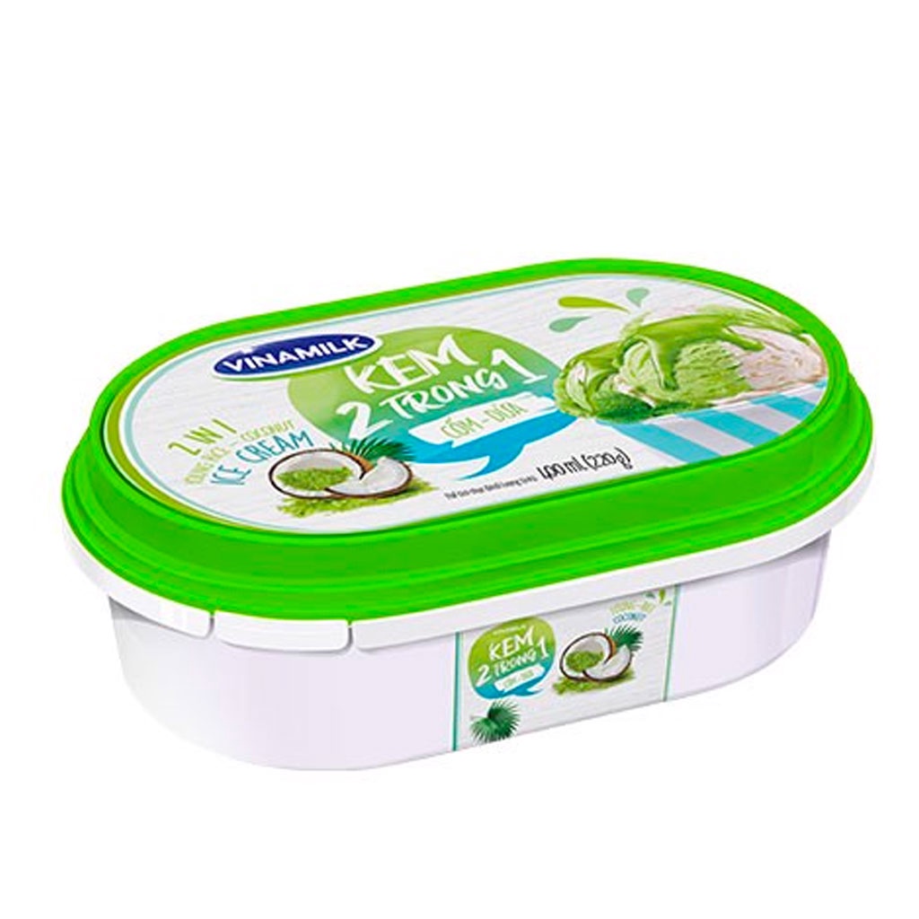 Kem hộp 450mL Vinamilk các vị (tặng kèm bánh Côn- ỐcQuế )