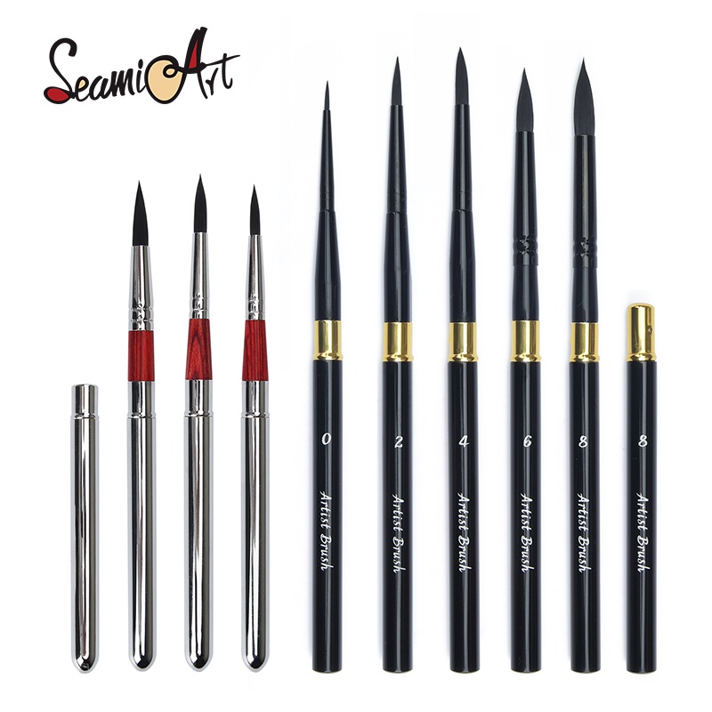 Giá đỡ cọ vẽ màu nước SEAMIART dạng ngắn bằng nylon nhỏ gọn tiện lợi dành cho đi du lịch / nghệ thuật sáng tạo