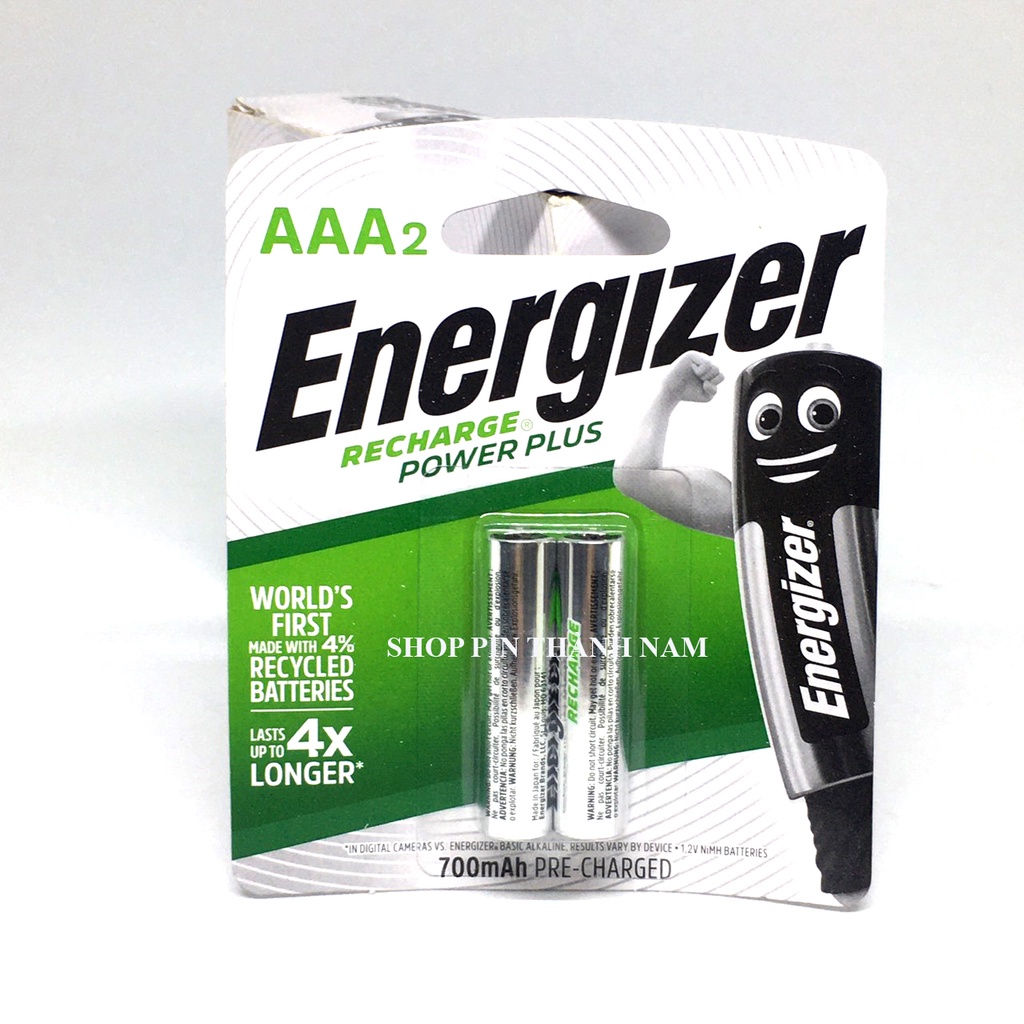 Vỉ 2 viên Pin Sạc AA / AAA Energizer - Hàng Chính Hãng