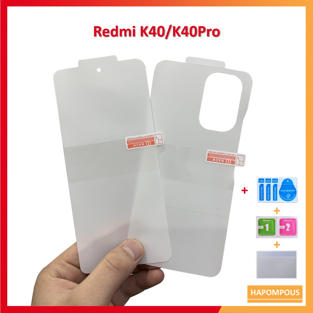 Miếng Dán PPF 3 Lớp Xiaomi Poco F3 / Redmi K40 / K40 Pro, Loại tốt