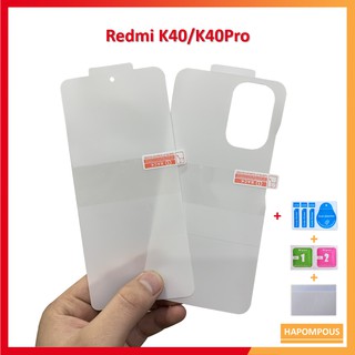 Miếng Dán Dẻo Hydrogel 3 Lớp Xiaomi Poco F3 / F3 GT / Redmi K40 GT / Redmi K40 / K40 Pro, Loại tốt