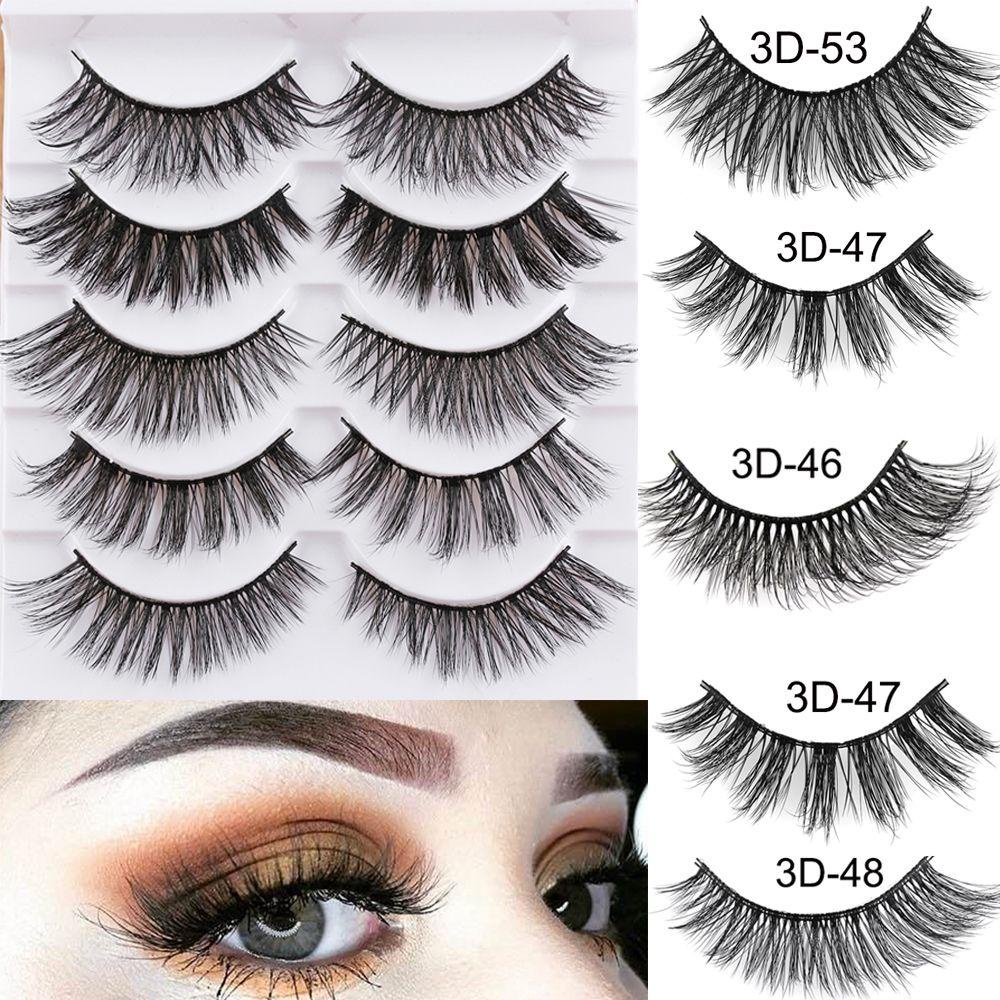 MAXG Set 5 Cặp Lông Mi Giả SKONHED Dài Và Dày Tự Nhiên Tái Sử Dụng Được