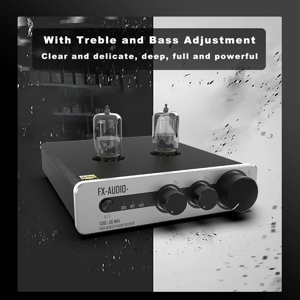 Bộ Tiền Khuếch Đại Âm Thanh HiFi Mini FX-AUDIO TUBE-06 MKII, Bộ Khuếch Đại Ống Chân Không 6N3 tặng kèm quà tặng 99k