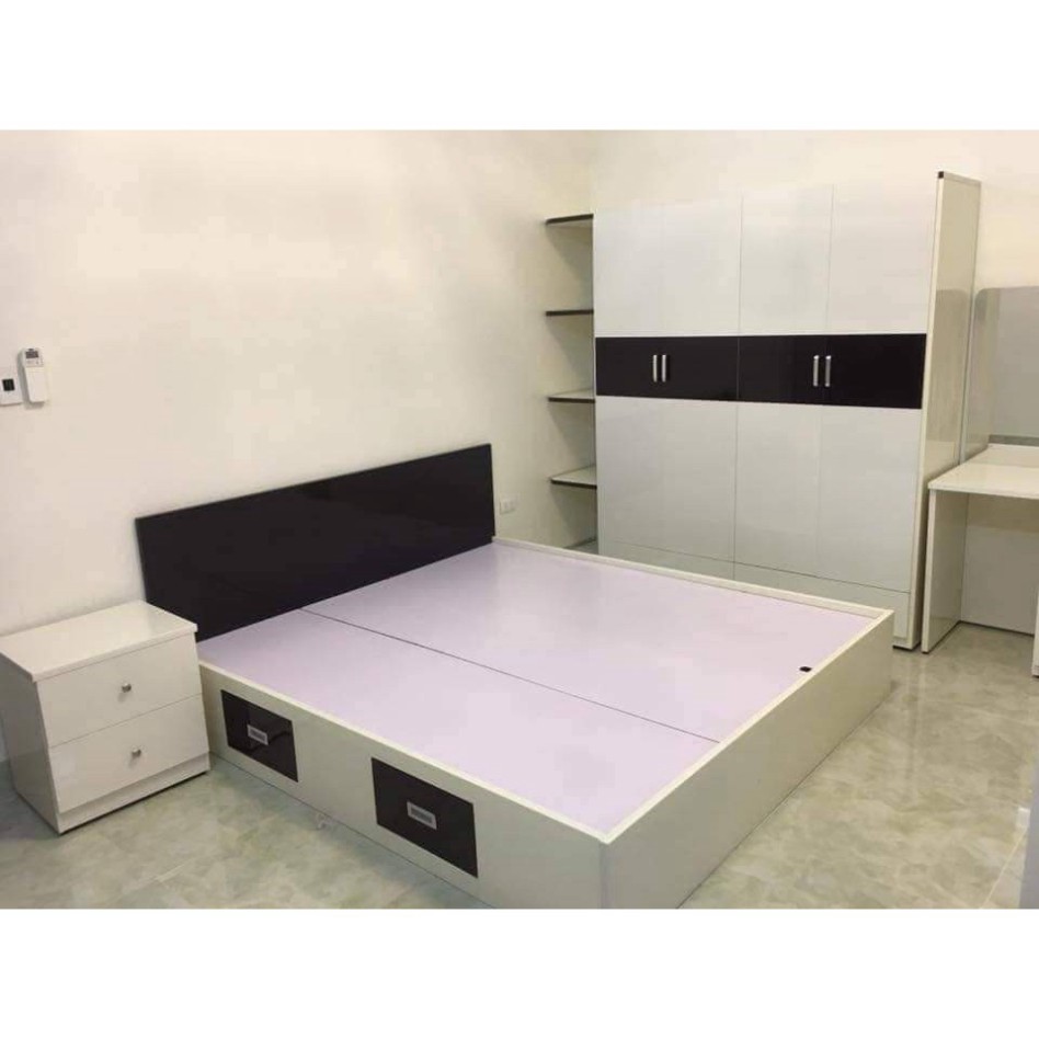 [CHỈ SHIP HN] Giường Nhựa Đài Loan kích thước m6/m8/2m2 có ngăn kéo, chịu lực tốt, bền đẹp tiện lợi