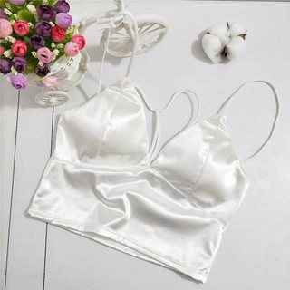 Áo Bra Satin Phi Bóng Bản To Không Gọng - Áo Bralette Trơn Vải Bóng Lụa Thiết Kế Đơn giản Nâng Ngực Nhẹ | BigBuy360 - bigbuy360.vn