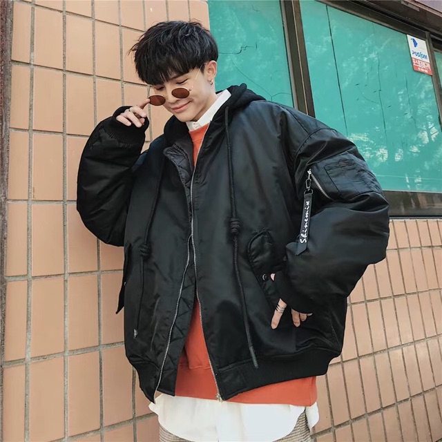 [Simonroom] Bomber Mũ Nỉ Ulzzang Big Size Unisex