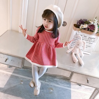 VÁY LEN KẺ SIÊU XINH CHO BÉ GÁI