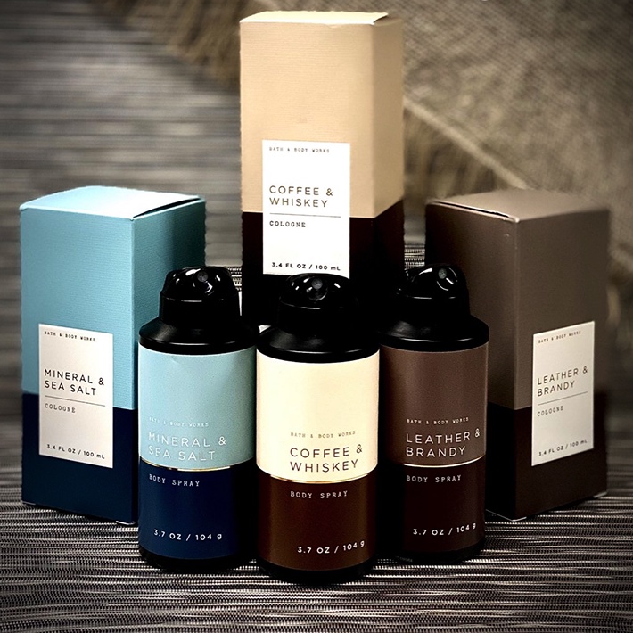 ♛ For Men | Xịt Thơm Lưu Hương Toàn Thân Cho Nam Bath Body Works - Coffee Whiskey | Leather Brandy | Mineral Sea Salt