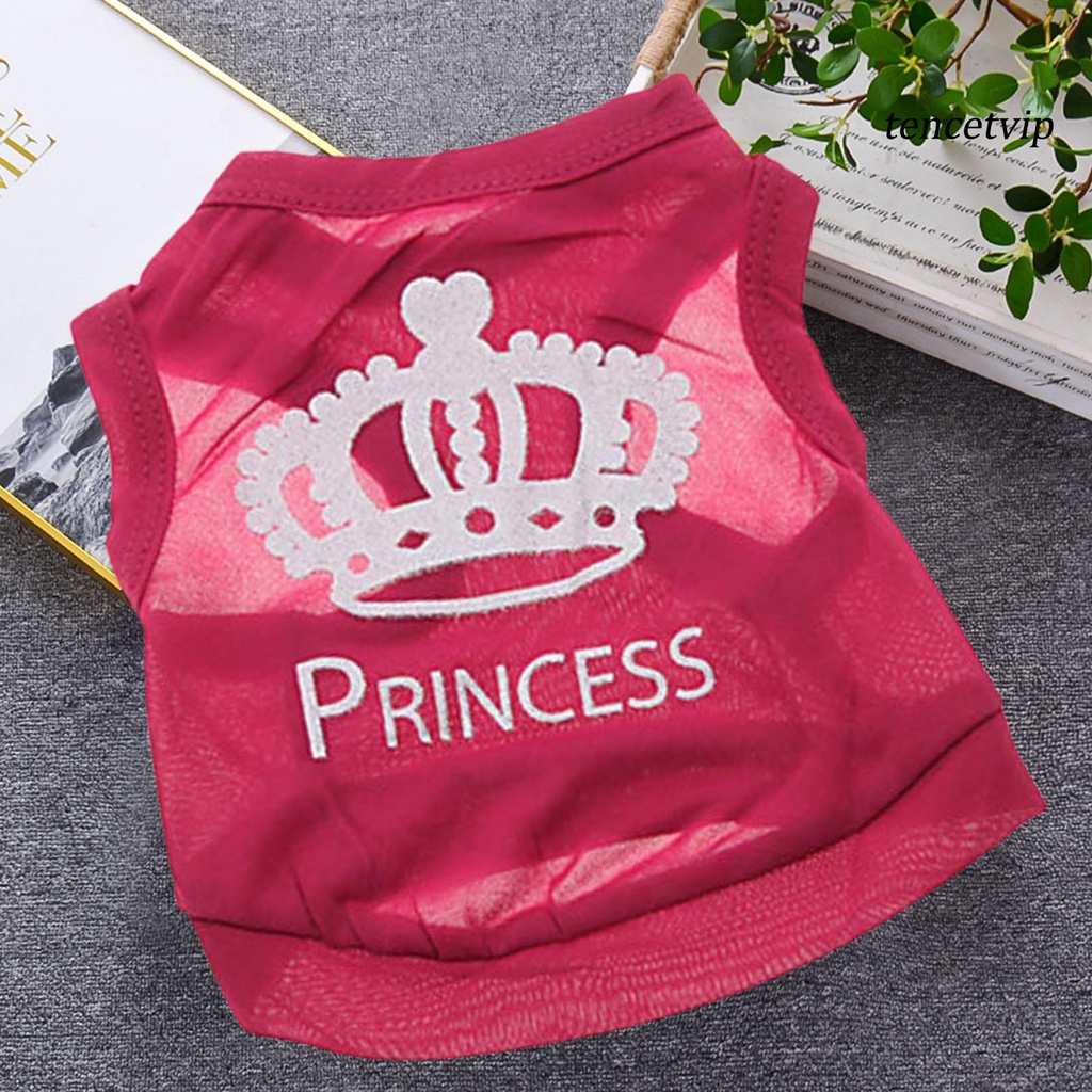 Áo sát nách thoáng khí in họa tiết thời trang xuân hè dành cho thú cưng