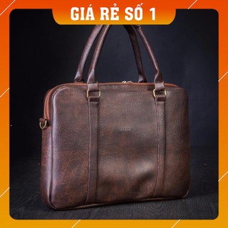 Túi xách  - Túi xách da đựng Laptop Hanama G3 - Nâu cafe ( 14inch) -Túi Da
