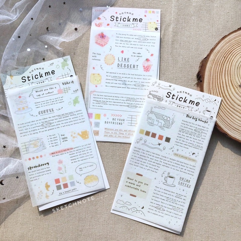 Sticker hình và chữ trang trí ST071