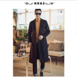 Áo măng tô dáng dài hàn quốc
