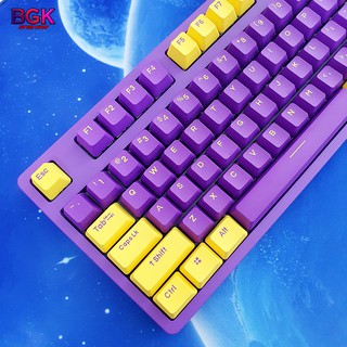 Bộ Keycap 104 PBT Tím Vàng Cực Đẹp ( 104 nút, PBT Double Shot, OEM Profile )