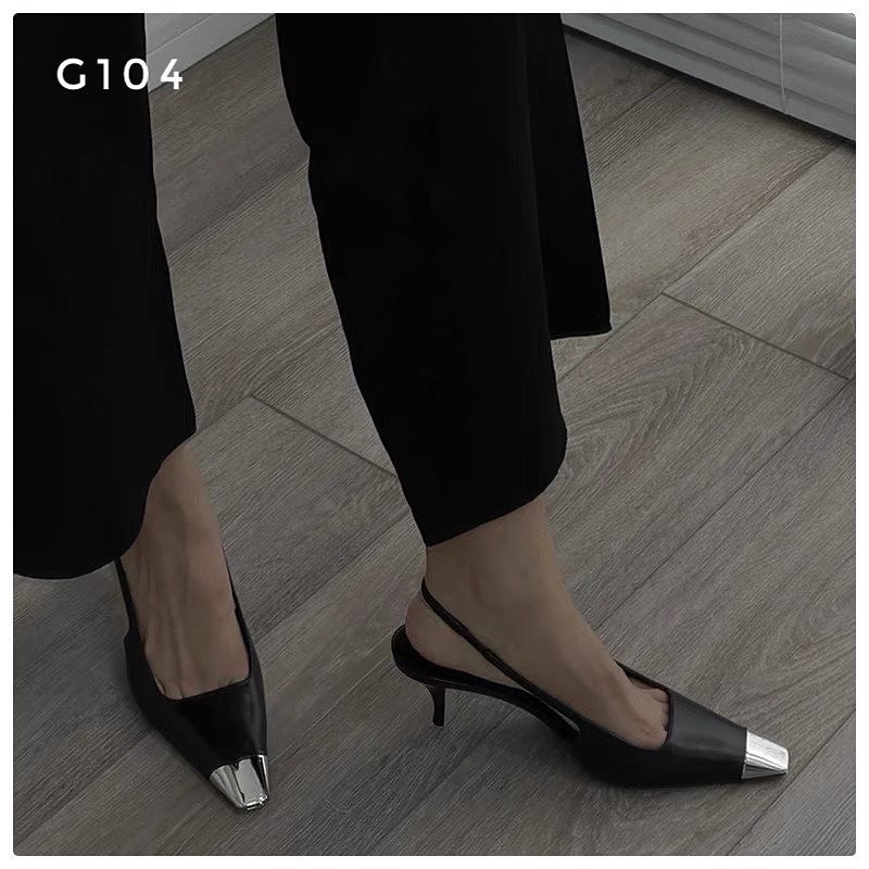 Giày cao gót mũi bạc G104