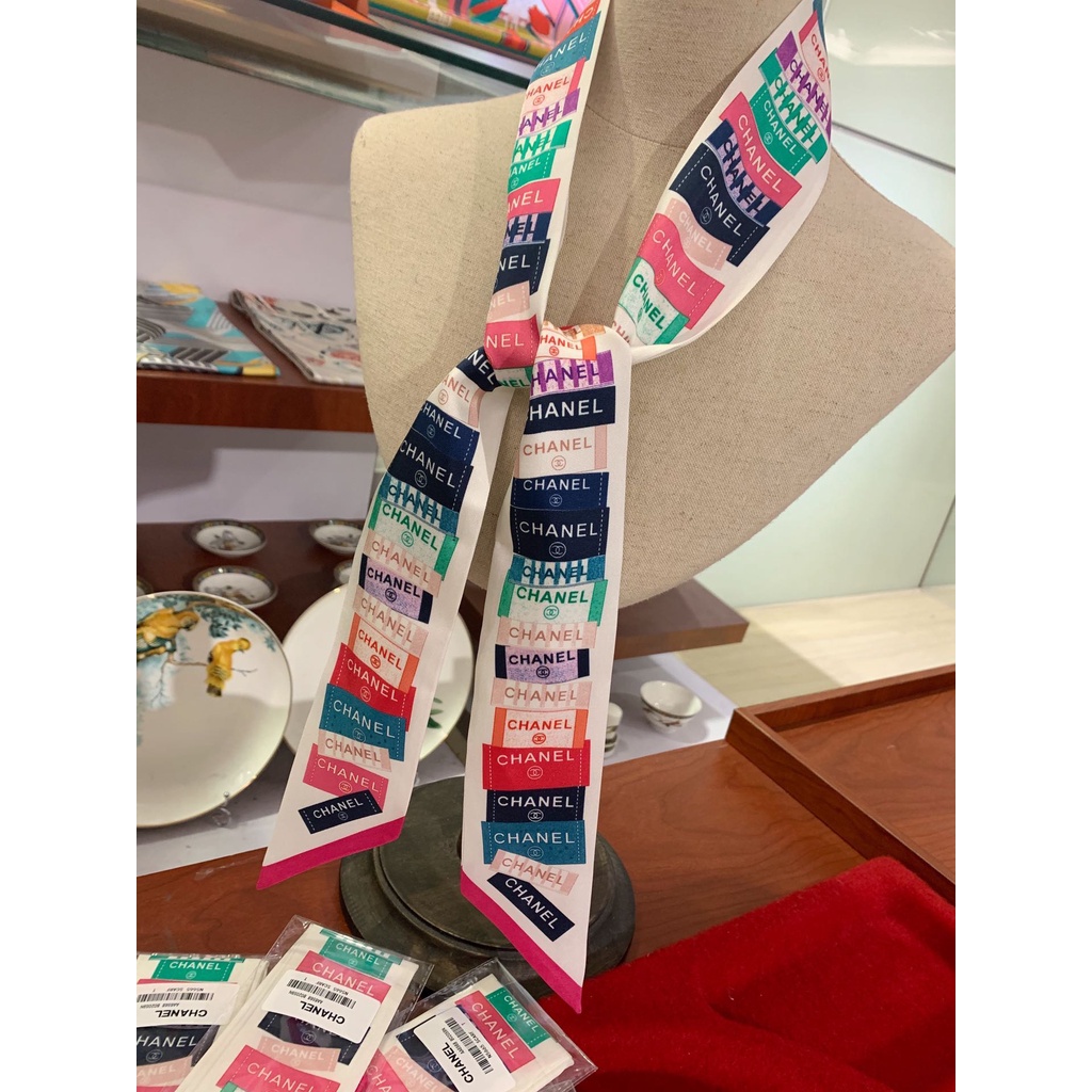 Khăn Choàng Cổ / Túi Xách Vải Lụa In Chữ Nhiều Màu Sắc Thời Trang 2022 Cho Nữ