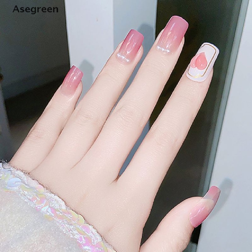 [Hàng mới về] Set 24 móng tay giả che phủ đầy đủ trang điểm cho nữ