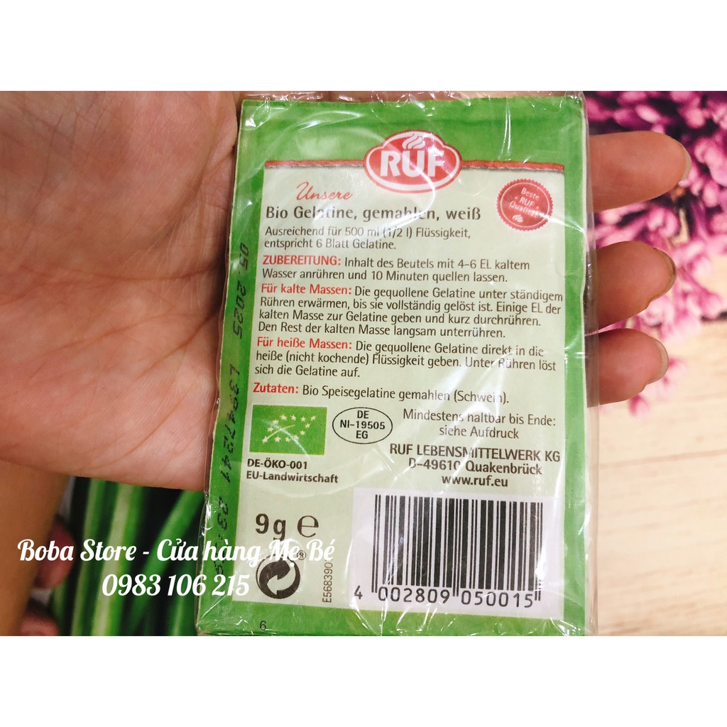 Bột gelatine hữu cơ Ruf