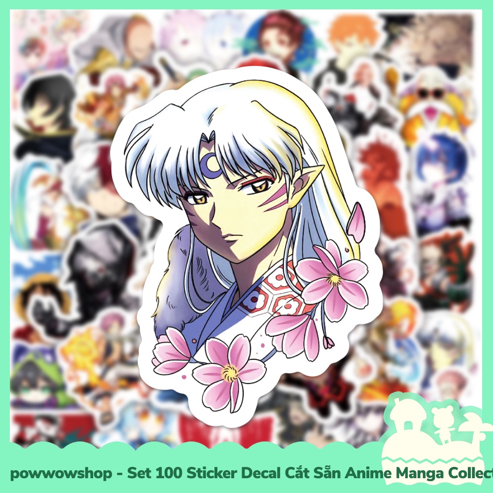 [Sẵn VN - Hỏa Tốc] Set 100 Sticker Mini Decal Dán Trang Trí Vật Dụng Mẫu Nhân Vật Anime Manga Tổng Hợp Collection