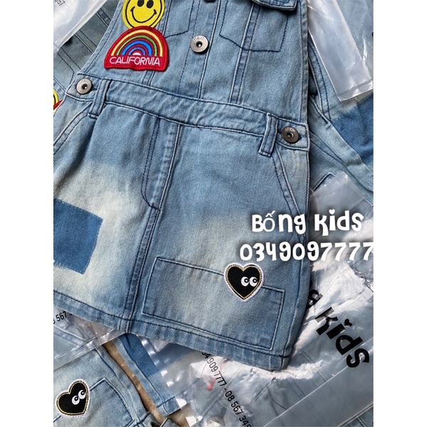 Yếm Váy Bé Gái Stick Denim Mài Next