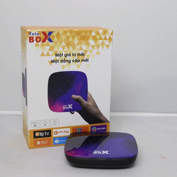 TV Android Tivibox T8 PLUS mini phiên bản Ram 2GB và Bộ nhớ trong 16GB - BH 1 năm , tặng kèm khiển giọng nói