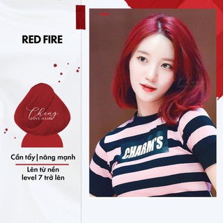 Thuốc nhuộm tóc Đỏ Red - Đỏ Lửa - Fire lên màu chuẩn 100%, có hương thơm,không xót